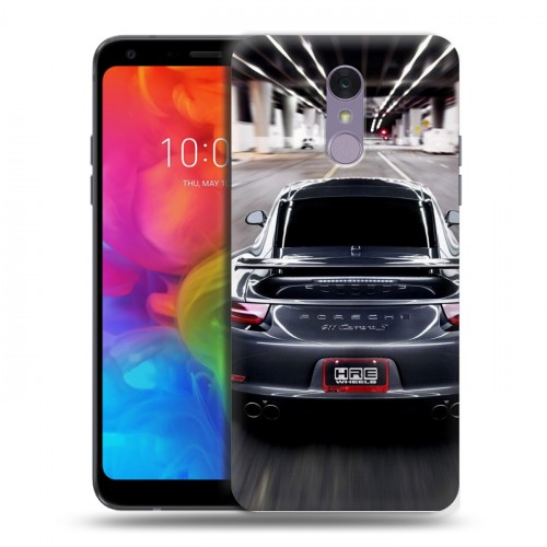 Дизайнерский пластиковый чехол для LG Q7 Porsche