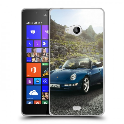 Дизайнерский пластиковый чехол для Microsoft Lumia 540 Porsche