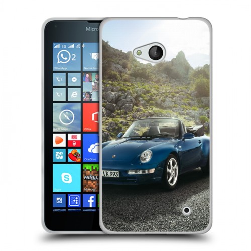 Дизайнерский пластиковый чехол для Microsoft Lumia 640 Porsche