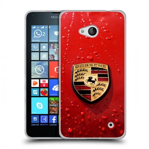 Дизайнерский пластиковый чехол для Microsoft Lumia 640 Porsche