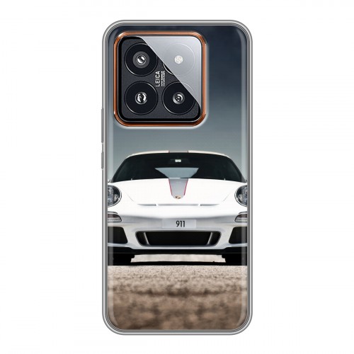 Дизайнерский силиконовый чехол для Xiaomi 14 Pro Porsche