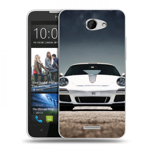 Дизайнерский пластиковый чехол для HTC Desire 516 Porsche