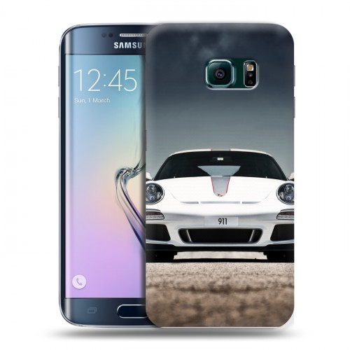 Дизайнерский пластиковый чехол для Samsung Galaxy S6 Edge Porsche