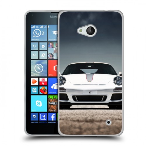 Дизайнерский пластиковый чехол для Microsoft Lumia 640 Porsche