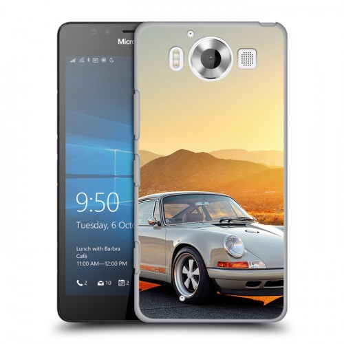 Дизайнерский пластиковый чехол для Microsoft Lumia 950 Porsche