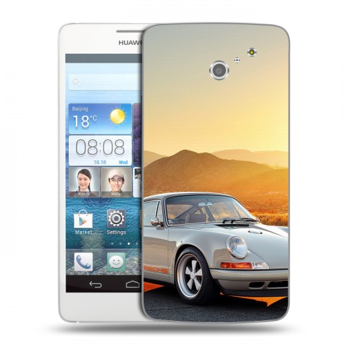 Дизайнерский пластиковый чехол для Huawei Ascend D2 Porsche