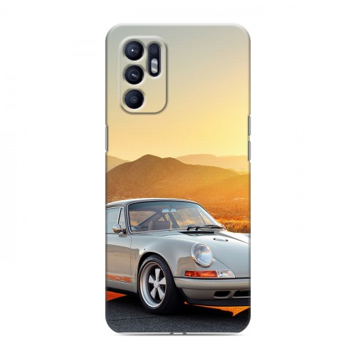 Дизайнерский силиконовый с усиленными углами чехол для OPPO Reno6 Porsche