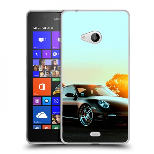 Дизайнерский пластиковый чехол для Microsoft Lumia 540 Porsche