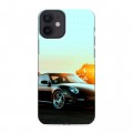 Дизайнерский силиконовый с усиленными углами чехол для Iphone 12 Mini Porsche