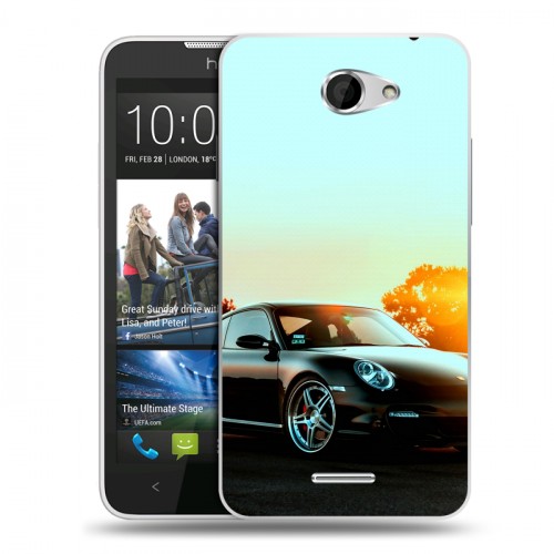 Дизайнерский пластиковый чехол для HTC Desire 516 Porsche