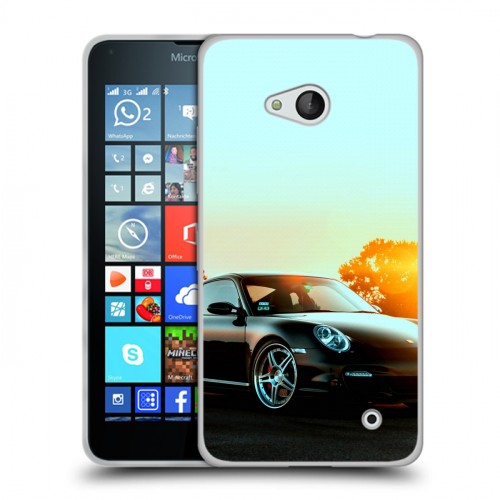 Дизайнерский пластиковый чехол для Microsoft Lumia 640 Porsche