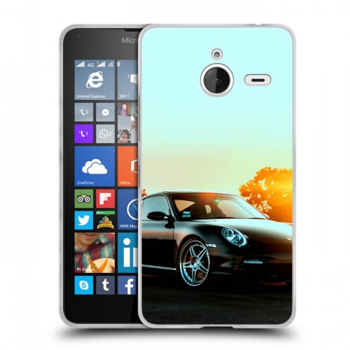 Дизайнерский пластиковый чехол для Microsoft Lumia 640 XL Porsche