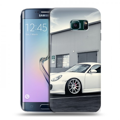 Дизайнерский пластиковый чехол для Samsung Galaxy S6 Edge Porsche