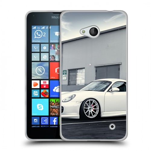 Дизайнерский пластиковый чехол для Microsoft Lumia 640 Porsche