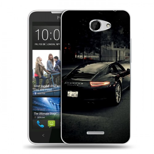 Дизайнерский пластиковый чехол для HTC Desire 516 Porsche