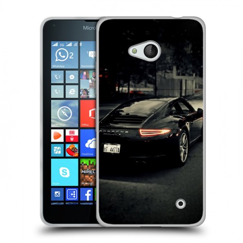 Дизайнерский пластиковый чехол для Microsoft Lumia 640 Porsche