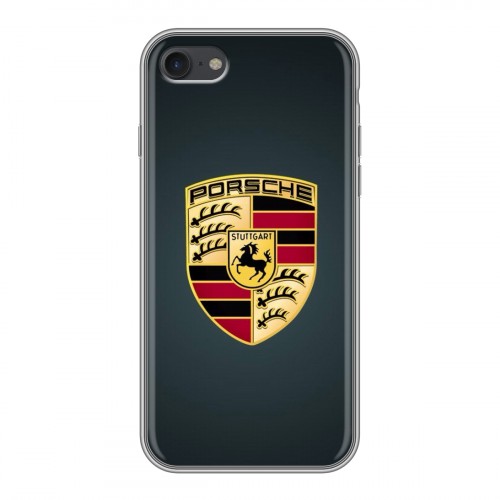 Дизайнерский силиконовый с усиленными углами чехол для Iphone 7 Porsche