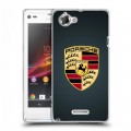 Дизайнерский пластиковый чехол для Sony Xperia L Porsche