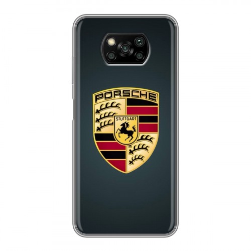 Дизайнерский силиконовый с усиленными углами чехол для Xiaomi Poco X3 Porsche