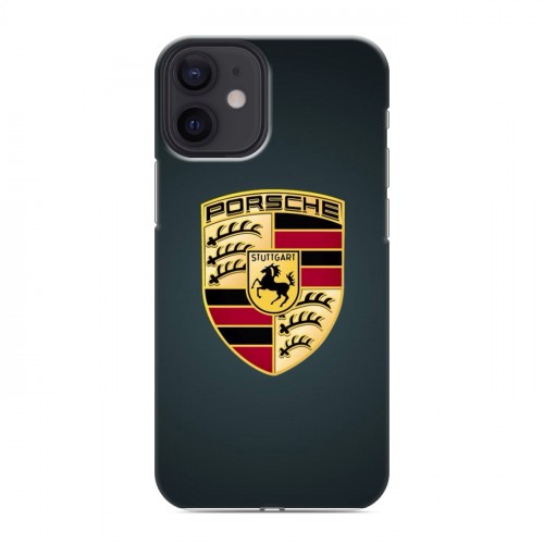 Дизайнерский силиконовый с усиленными углами чехол для Iphone 12 Mini Porsche