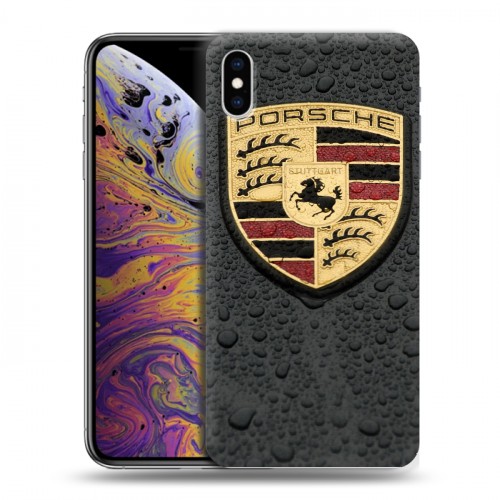 Дизайнерский силиконовый чехол для Iphone Xs Max Porsche