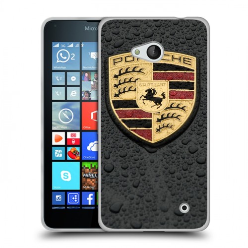 Дизайнерский пластиковый чехол для Microsoft Lumia 640 Porsche