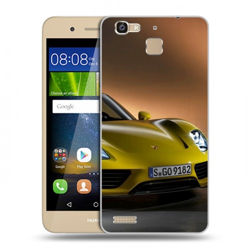 Дизайнерский пластиковый чехол для Huawei GR3 Porsche