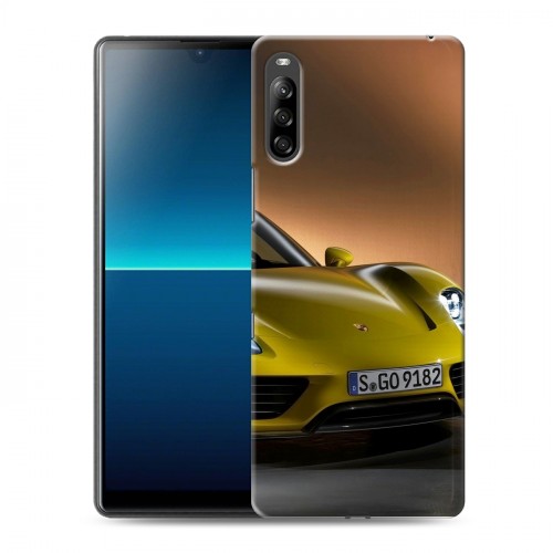 Дизайнерский силиконовый с усиленными углами чехол для Sony Xperia L4 Porsche