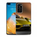 Дизайнерский силиконовый с усиленными углами чехол для Huawei P40 Porsche