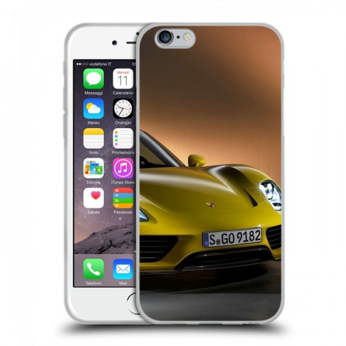 Дизайнерский пластиковый чехол для Iphone 6/6s Porsche
