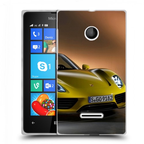 Дизайнерский пластиковый чехол для Microsoft Lumia 435 Porsche