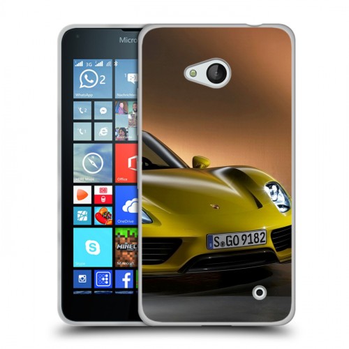 Дизайнерский пластиковый чехол для Microsoft Lumia 640 Porsche