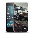 Дизайнерский пластиковый чехол для Microsoft Lumia 550 Land Rover