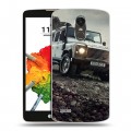 Дизайнерский пластиковый чехол для LG Stylus 3 Land Rover