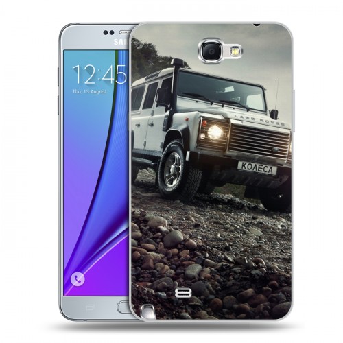 Дизайнерский пластиковый чехол для Samsung Galaxy Note 2 Land Rover