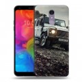 Дизайнерский пластиковый чехол для LG Q7 Land Rover