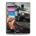 Дизайнерский пластиковый чехол для Huawei Ascend P1 Land Rover