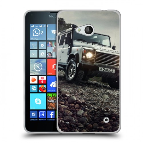 Дизайнерский пластиковый чехол для Microsoft Lumia 640 Land Rover