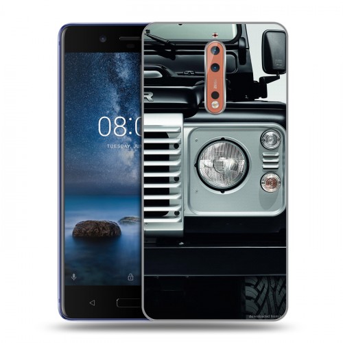 Дизайнерский пластиковый чехол для Nokia 8 Land Rover