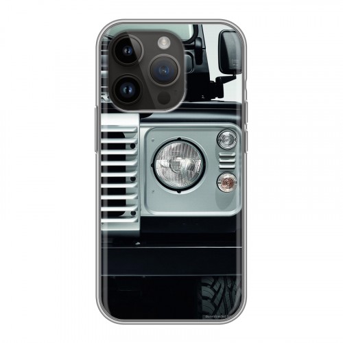 Дизайнерский силиконовый чехол для Iphone 14 Pro Land Rover