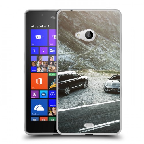 Дизайнерский пластиковый чехол для Microsoft Lumia 540 Land Rover