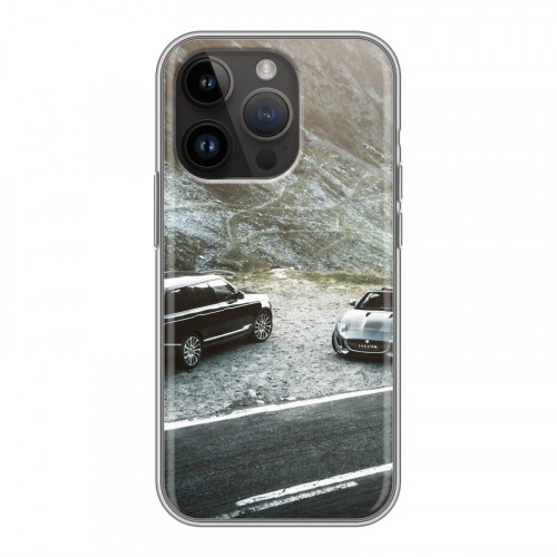 Дизайнерский силиконовый чехол для Iphone 14 Pro Land Rover