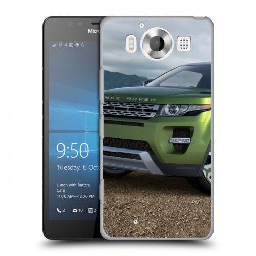 Дизайнерский пластиковый чехол для Microsoft Lumia 950 Land Rover