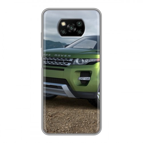 Дизайнерский силиконовый с усиленными углами чехол для Xiaomi Poco X3 Land Rover