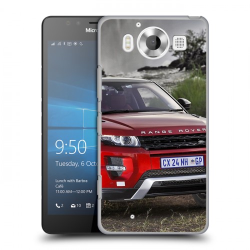 Дизайнерский пластиковый чехол для Microsoft Lumia 950 Land Rover