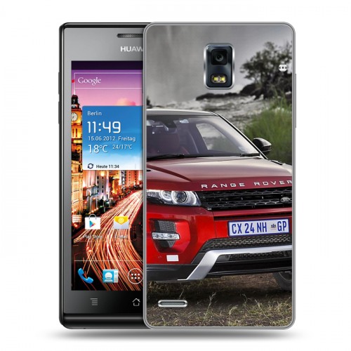 Дизайнерский пластиковый чехол для Huawei Ascend P1 Land Rover