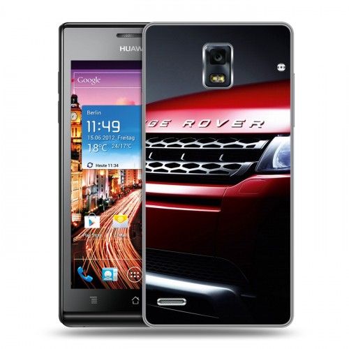 Дизайнерский пластиковый чехол для Huawei Ascend P1 Land Rover