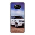 Дизайнерский силиконовый с усиленными углами чехол для Xiaomi Poco X3 Land Rover