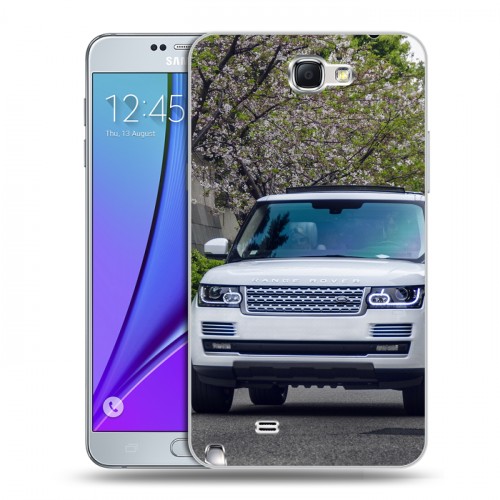 Дизайнерский пластиковый чехол для Samsung Galaxy Note 2 Land Rover