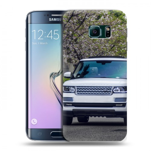 Дизайнерский пластиковый чехол для Samsung Galaxy S6 Edge Land Rover